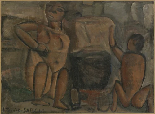 Untitled (Figures) by Joaquín Torres-García, painting, 1927