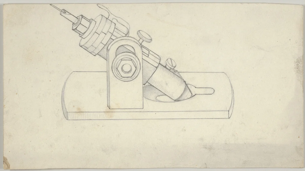Stylus of a Machine Used for Engraving Bank notes by Cyrus Durand, drawing, 1800-1868