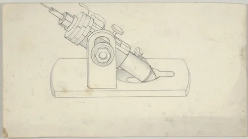 Stylus of a Machine Used for Engraving Bank notes by Cyrus Durand, drawing, 1800-1868