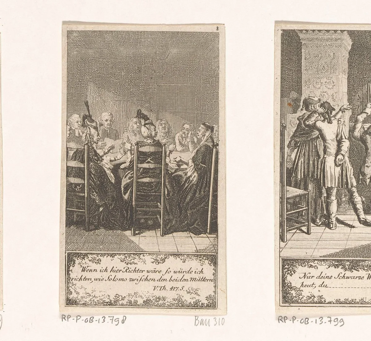 Pastor Gros en de notaris by Daniel Nikolaus Chodowiecki, print, 1776