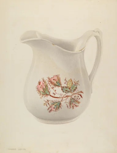 Pitcher by Roberta Spicer, index of american design, 1939