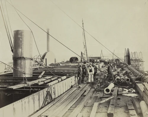 Deck Scene of the Great Eastern by Robert Howlett, photograph, 1857