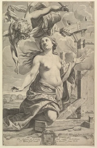 Martyrdom of St. Catherine by Claude Mellan, print, 1625