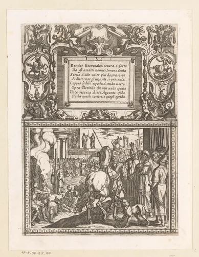 Illustratie bij Canto II van Tasso's 'Gerusalemme Liberata' by Antonio Tempesta, print, 1565-1630
