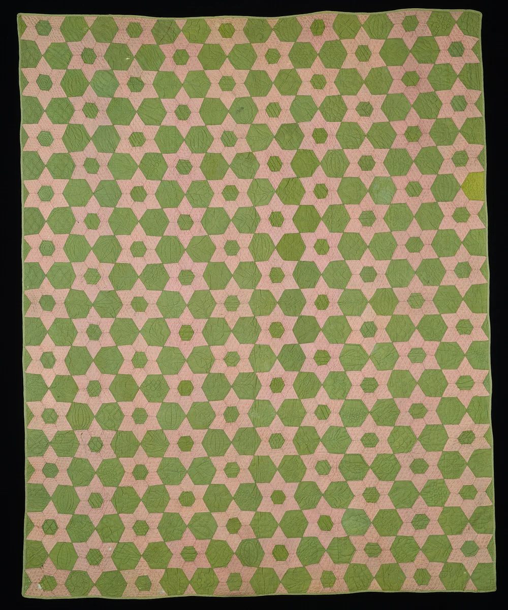 Bedcover (Bride's Quilt) by Sarah Catherine McClanahan, textile, 1868