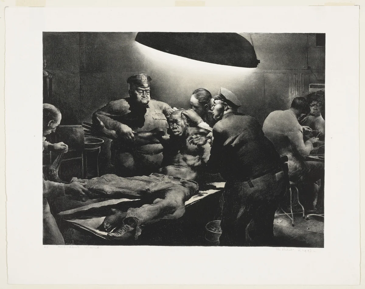 Accident Ward by Robert Riggs, print, 1911