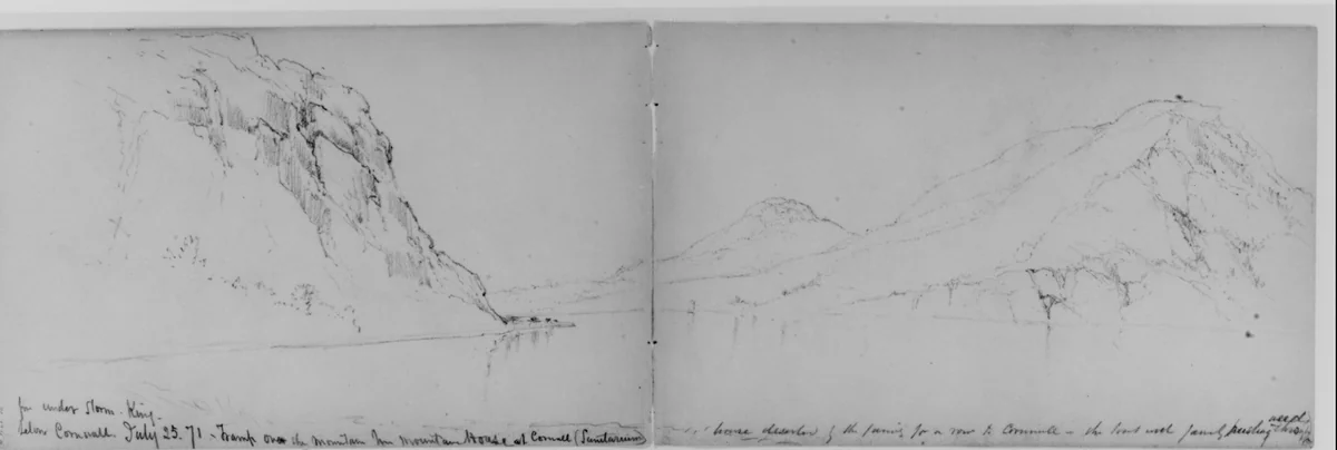 Under Storm King, Cornwall, 1871 (from Sketchbook) by Daniel Huntington, artwork, 1870