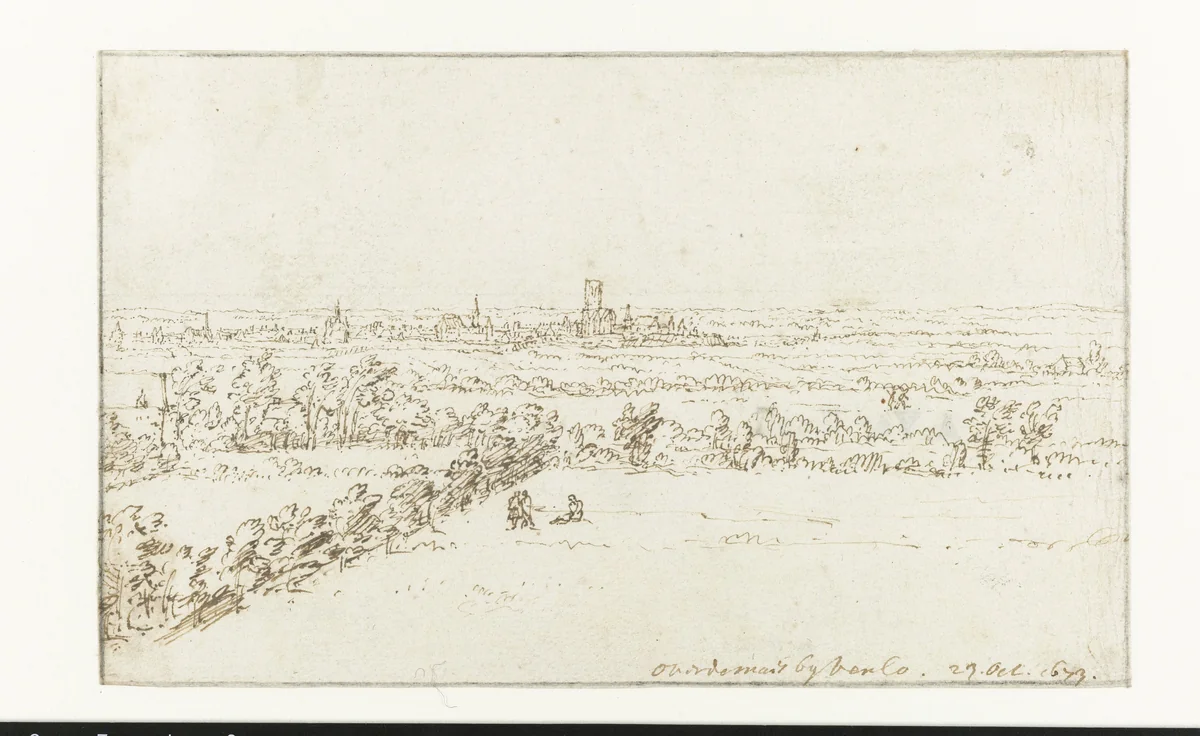 Venlo by Constantijn Huygens, drawing, 1673