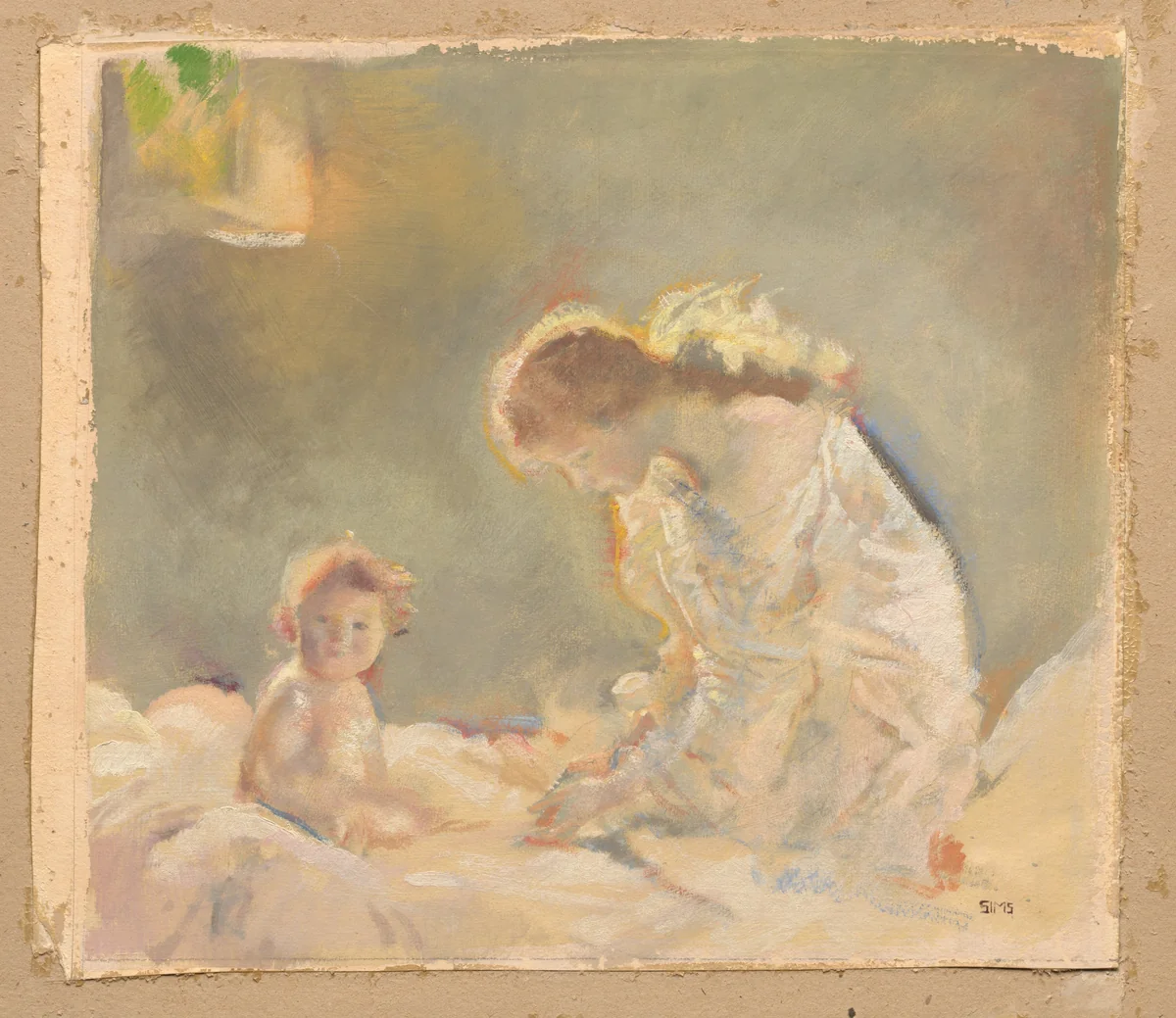 Child Worship by Charles Sims, drawing, 1920-1926