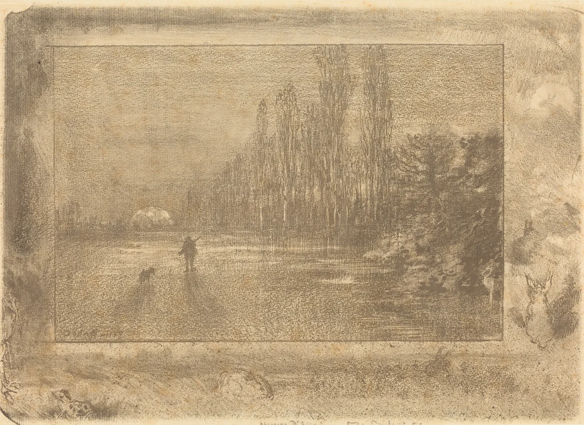 Le Petit Chasseur (Little Hunter) by Félix-Hilaire Buhot, print, 1892