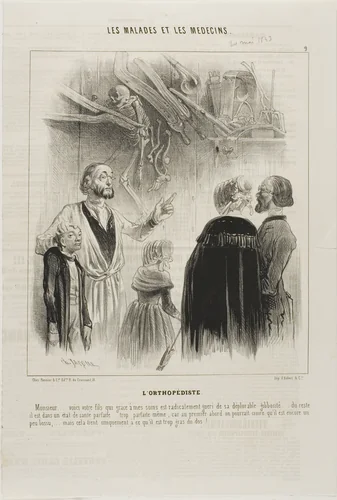The Orthopedist (plate 9) by Charles-Émile Jacque, print, 1843