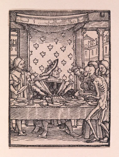 The Rich Man, from "The Dance of Death" by Hans Holbein the Younger, print, 1521-1538