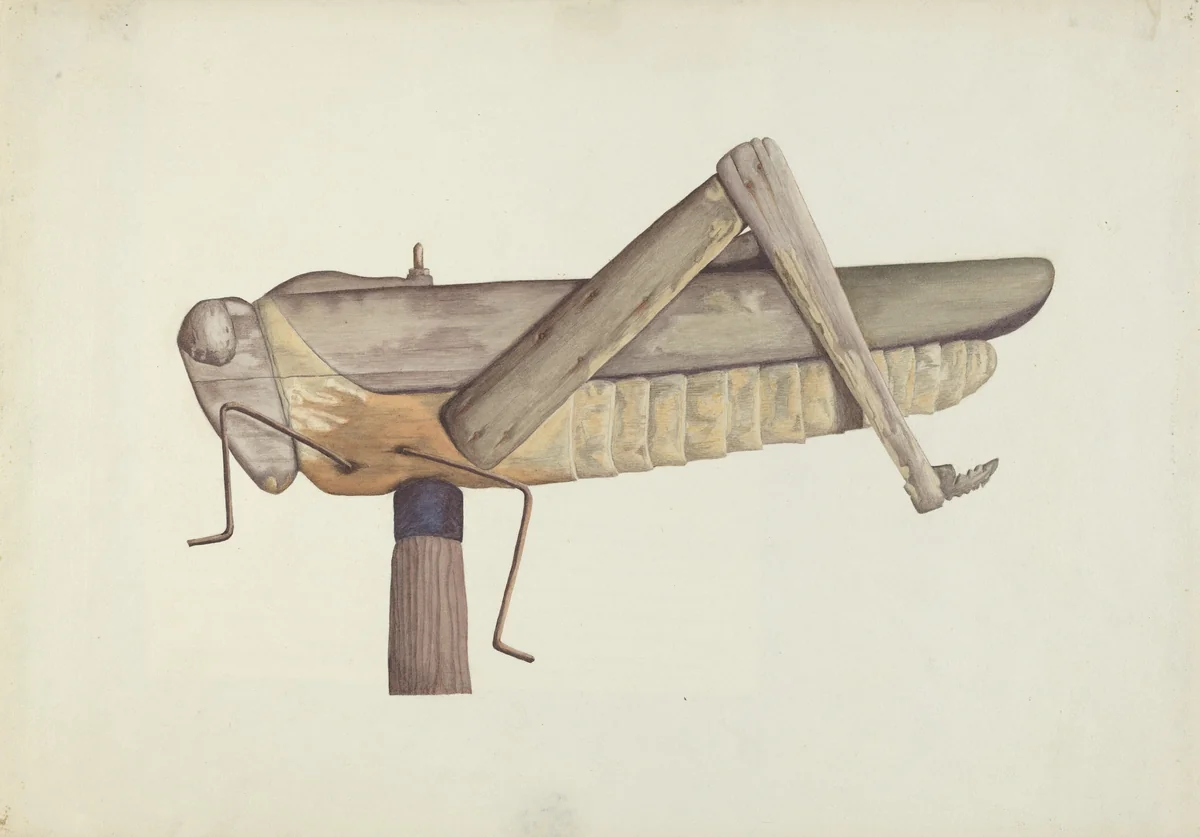 Grasshopper Weather Vane by Alfred Denghausen, index of american design, 1937