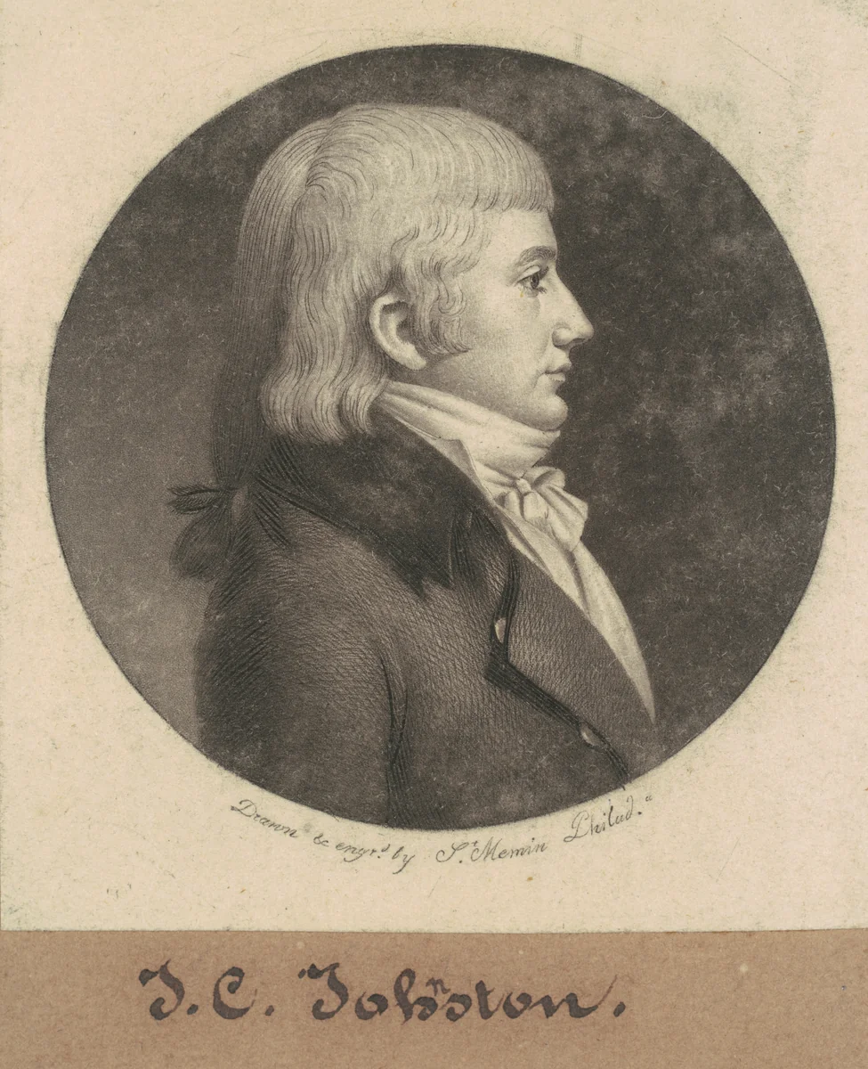 James Cathcart Johnston by Charles B. J. Févret de Saint-Mémin, print, 1799-1801