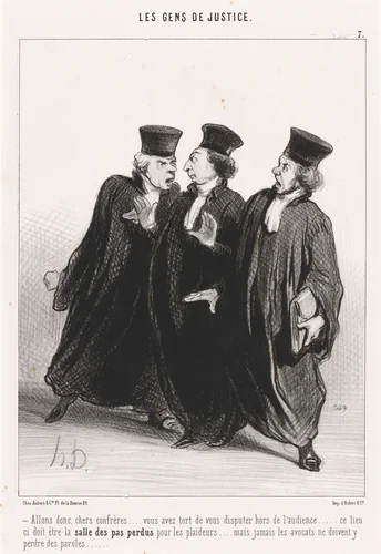 Allons donc, chers confrères... by Honoré Daumier, print, 1845