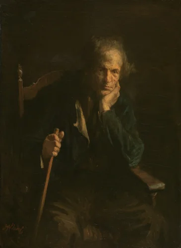 Old Age by Jozef Israëls, painting, 1890-1900