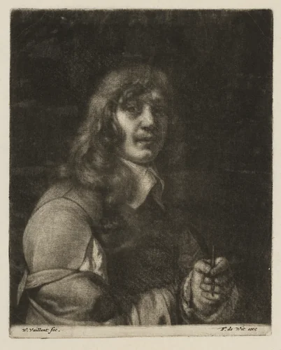 Jacob van der Does, painter by Wallerant Vaillant, print, 1635-1677