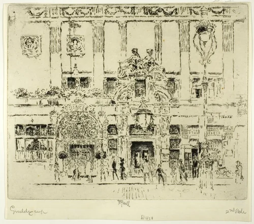 The Institute, Piccadilly by Joseph Pennell, print, 1906