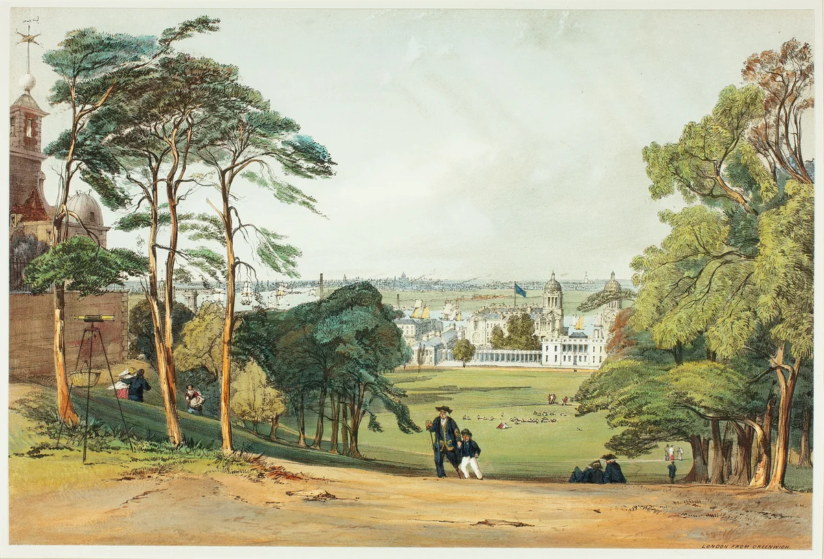 London, from Greenwich, plate five from Original Views of London as It Is by Thomas Shotter Boys, print, 1842