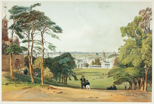 London, from Greenwich, plate five from Original Views of London as It Is by Thomas Shotter Boys, print, 1842