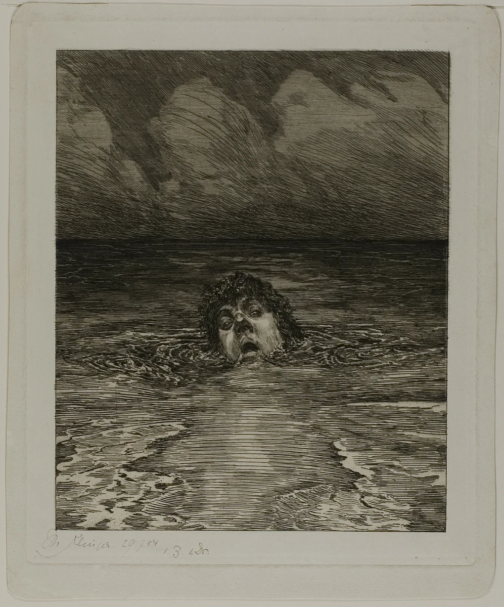 Downfall, plate twelve from A Life by Max Klinger, print, 1884