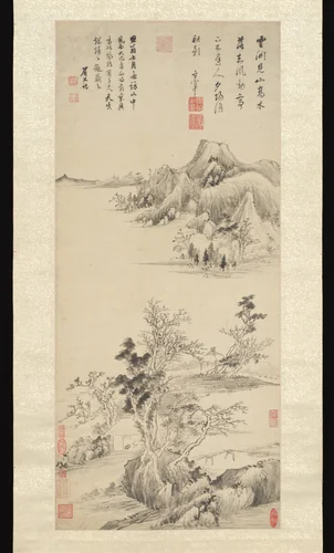 Autumn Mountains by Dong Qichang, painting, 1555-1636