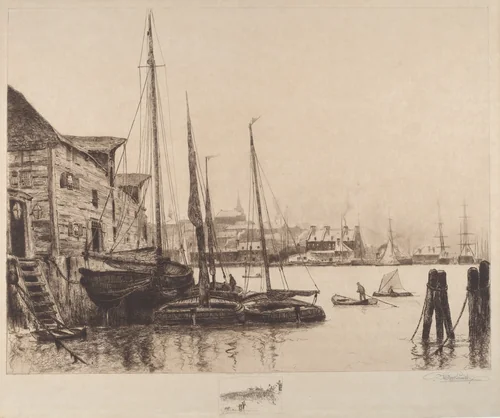 Quebec by Stephen Parrish; Henry Ward Ranger; Christian Klackner, print, 1887