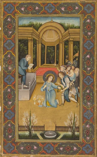 Jesus among the doctors in the Temple by Mir Kalan Khan, painting, 1760