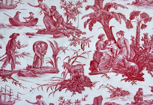 “Paul and Virginie” Furnishing Fabric by Jean Baptiste Huet, textile, 1800-1810