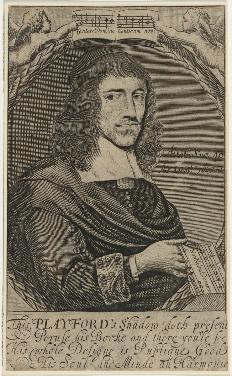 John Playford, Musician and Music Publisher by Robert Gaywood, print, 1663