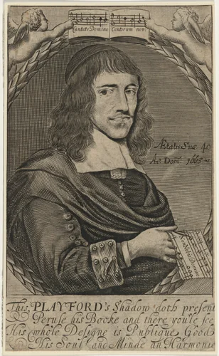 John Playford, Musician and Music Publisher by Robert Gaywood, print, 1663
