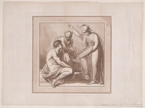 Minerva and Mercury by Domenico Marchetti, print, 1787