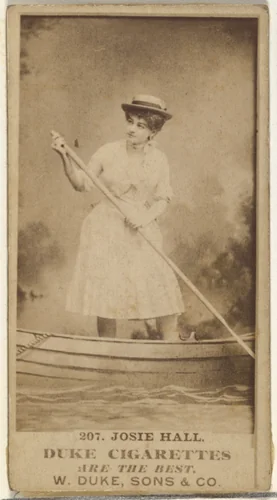 Card Number 207, Josie Hall, from the Actors and Actresses series (N145-7) issued by Duke Sons & Co. to promote Duke Cigarettes by W. Duke, Sons & Co., photograph, 1880-1889