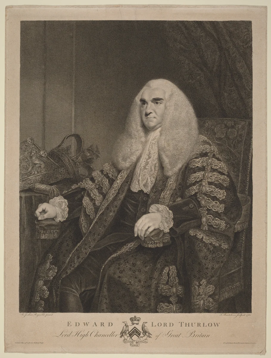 Edward, Lord Thurlow by Francesco Bartolozzi
Sir Joshua Reynolds, print, 1782