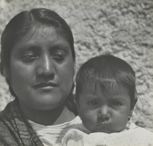 Nahua mother, Luz Jiménez and her Daughter, Conchita by Tina Modotti, photograph, 1926