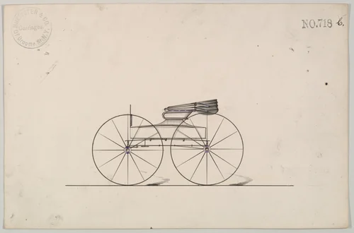 Design for Wagon, no. 718c by Brewster & Co., drawing, 1850-1870
