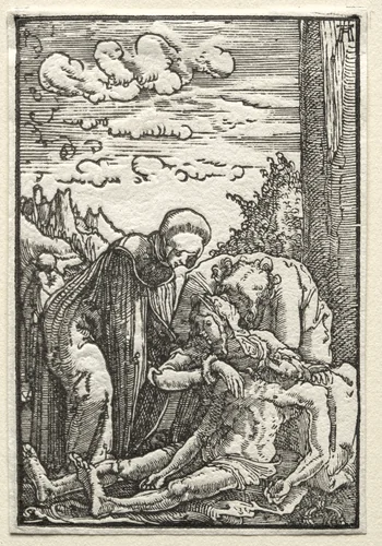 The Fall and Redemption of Man: The Lamentation beneath the Cross by Albrecht Altdorfer, print, 1510-1520