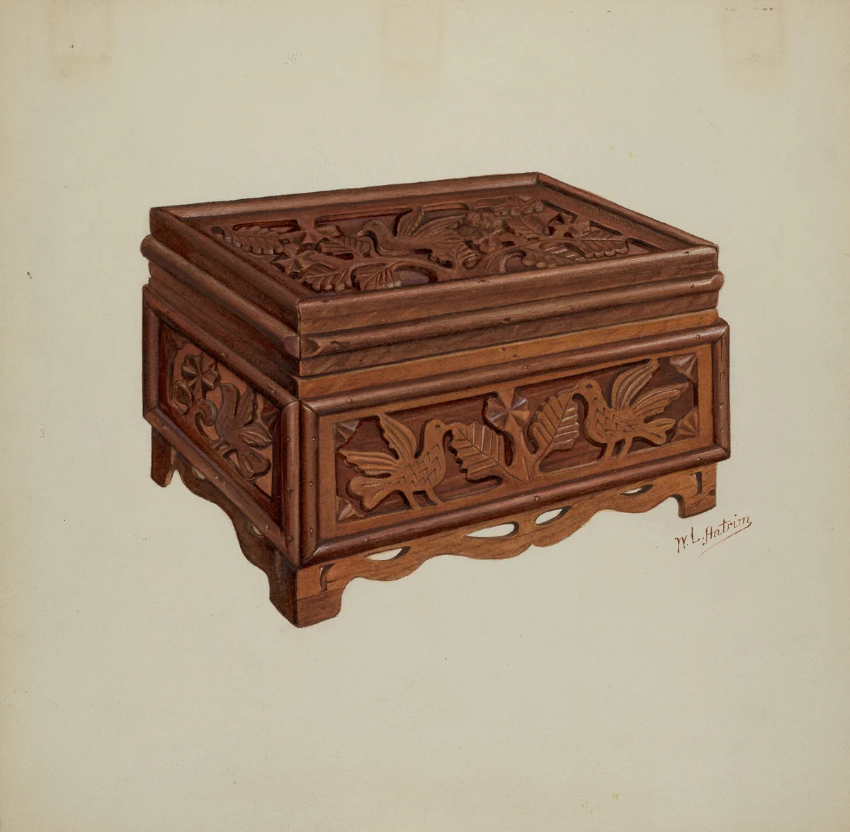 Pa. German Box by William Antrim, index of american design, 1941