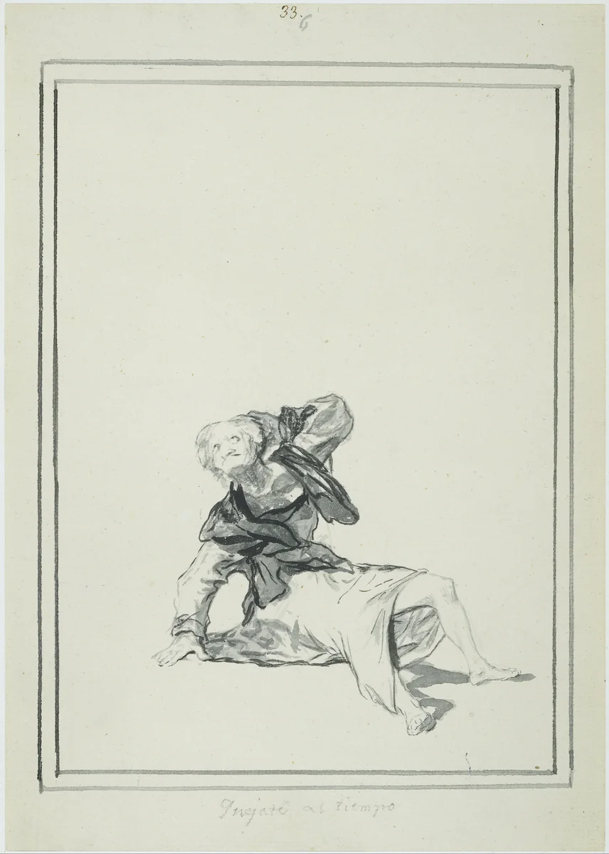 Complain to Time about it by Francisco de Goya, drawing, 1806-1812