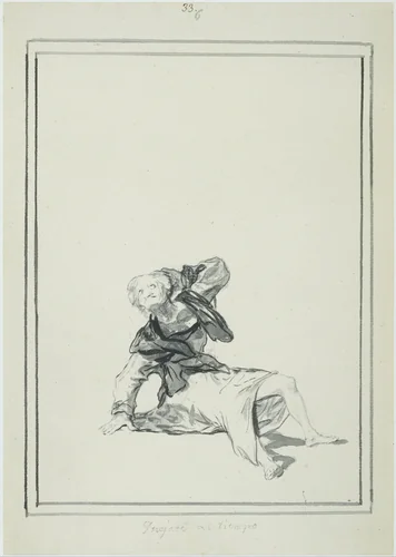 Complain to Time about it by Francisco de Goya, drawing, 1806-1812