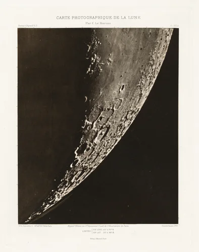 Carte photographique de la lune, planche XVI.A (Photographic Chart of the Moon, plate XVI.A) by Charles Le Morvan, photograph, 1904-1914