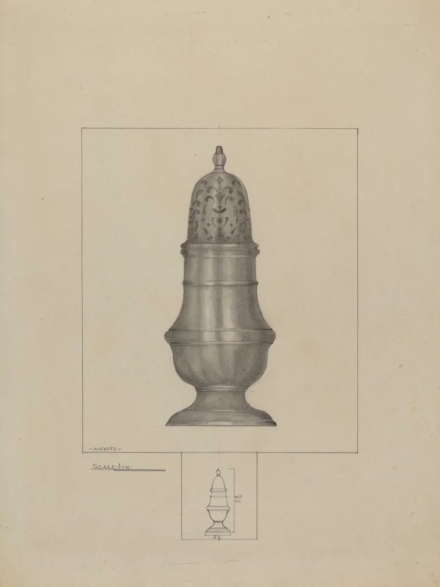Salt Shaker by Henry Meyers, index of american design, 1936