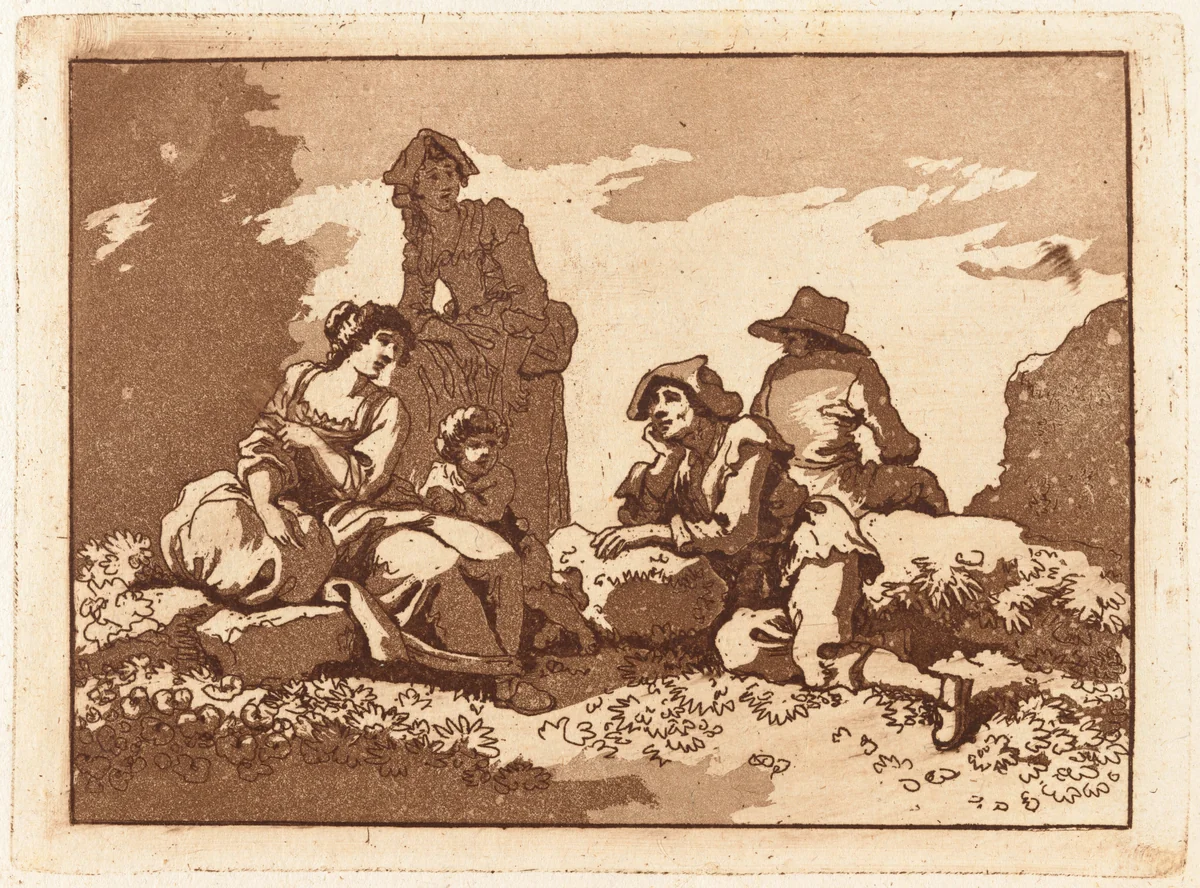 Family at Rest by Carlo Labruzzi, print, 1788
