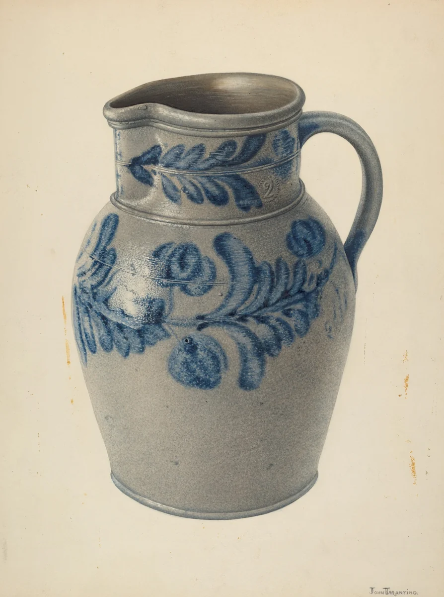 Pitcher by John Tarantino, index of american design, 1939