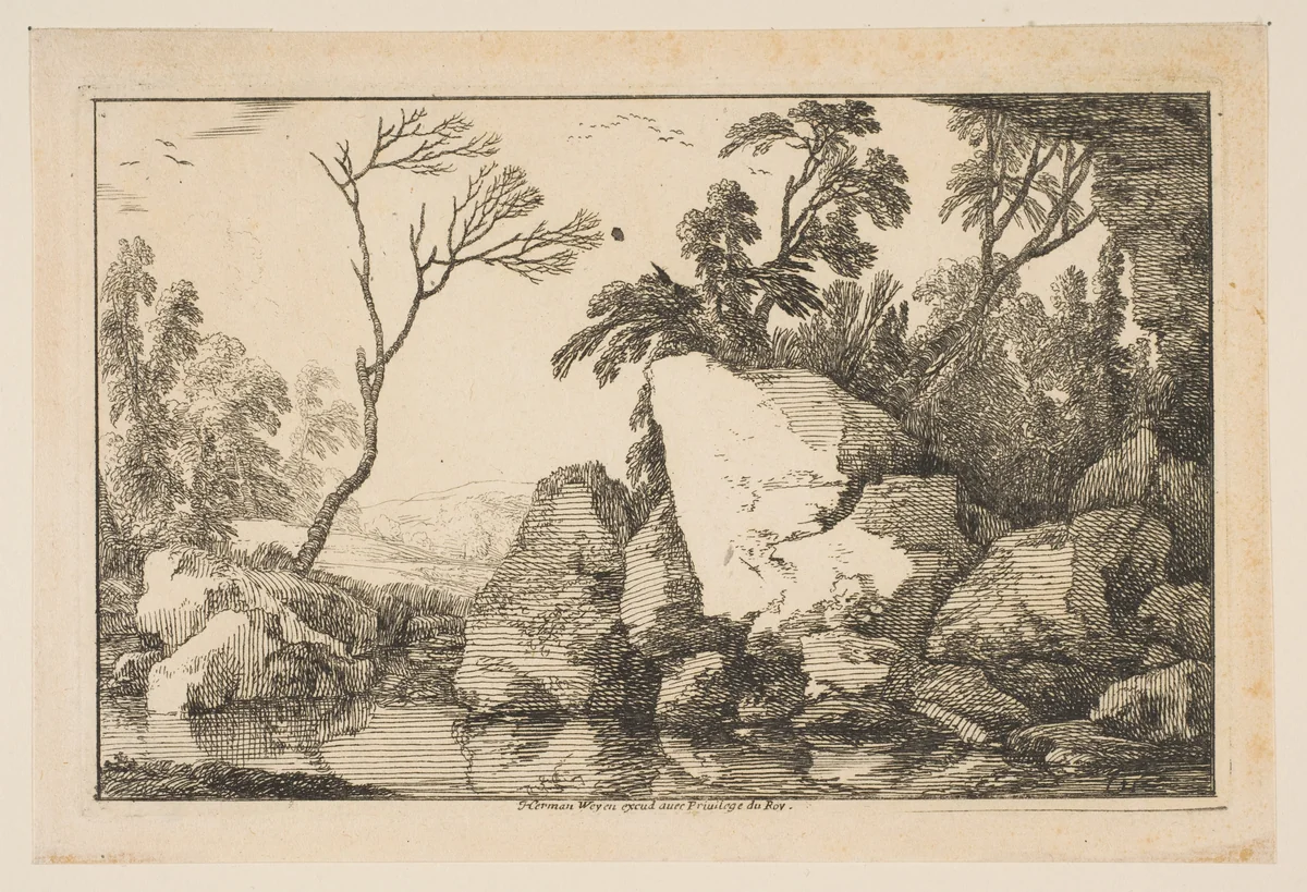 The Dead Tree by Laurent de La Hyre, print, 1640