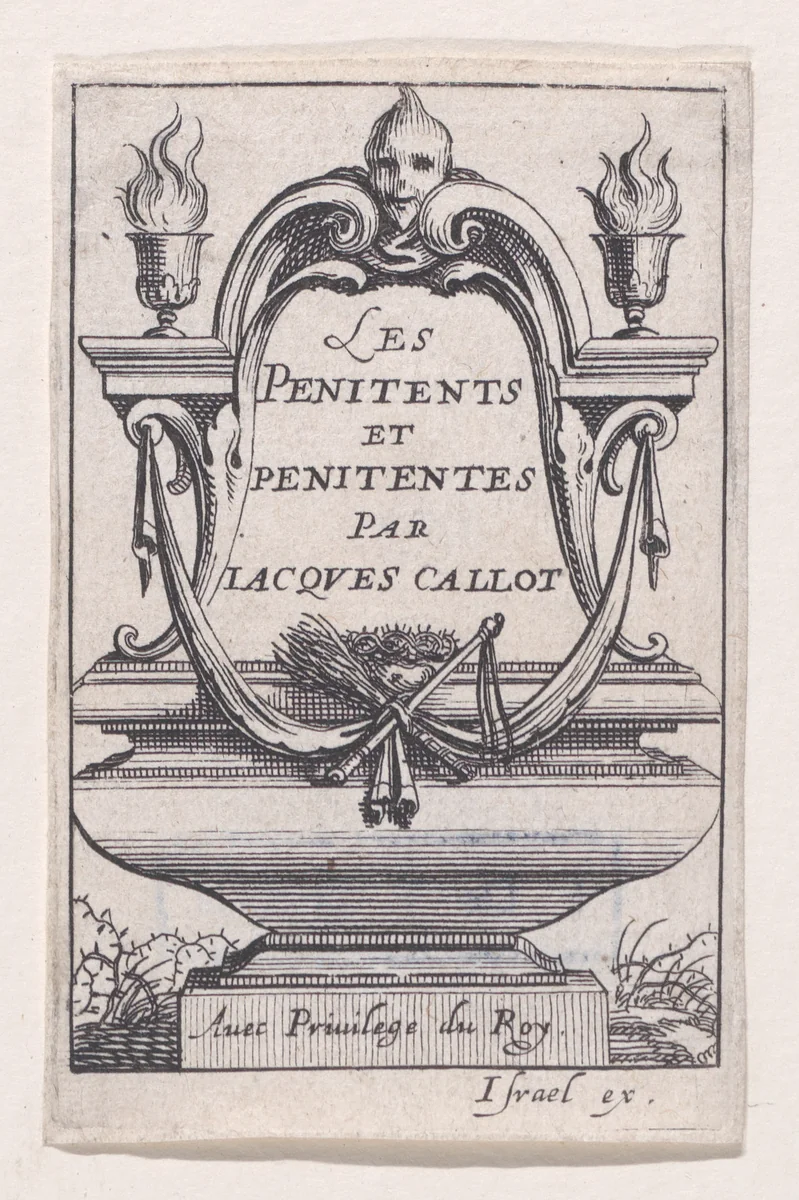 Frontispiece, from "Les Pénitents et Pénitentes" (The Penitents) by Abraham Bosse, print, 1627-1637