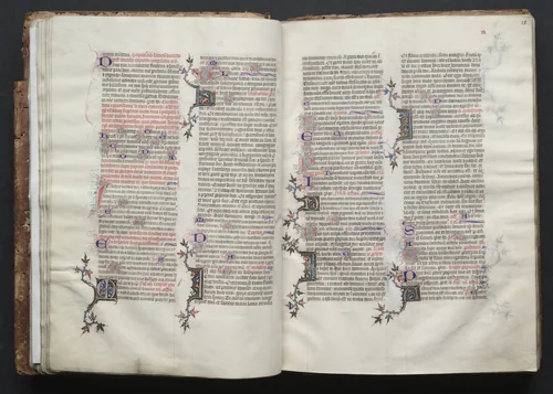 The Gotha Missal: Fol. 24v, Text by Master of the Boqueteaux, book, 1370-1380