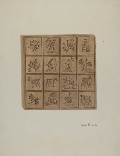 Pa. German Cookie Cutter by Adele Brooks, index of american design, 1941