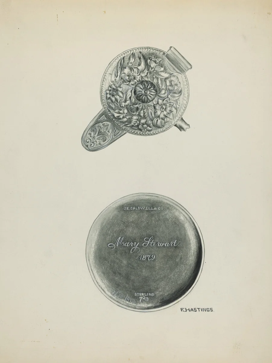 Silver Chocolate Pot by Florence Hastings, index of american design, 1938