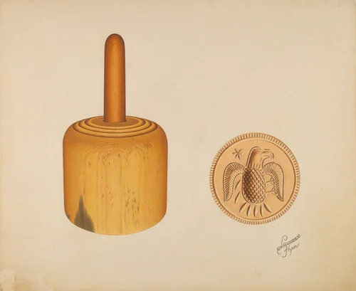 Butter Mold by Lawrence Flynn, index of american design, 1937